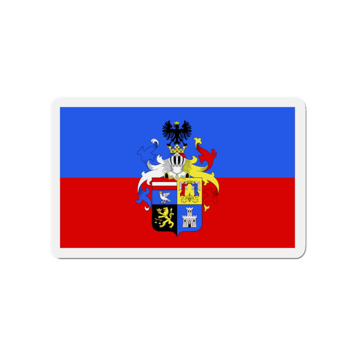 Flag of Borsod Abaúj Zemplén County Hungary - Die-Cut Magnet-3" x 3"-The Sticker Space