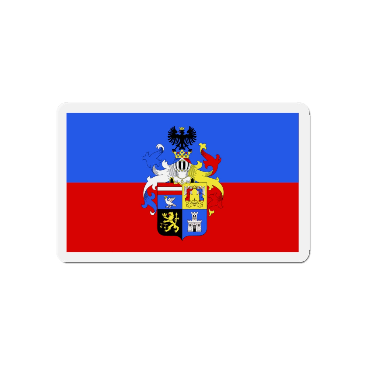 Flag of Borsod Abaúj Zemplén County Hungary - Die-Cut Magnet-5" x 5"-The Sticker Space