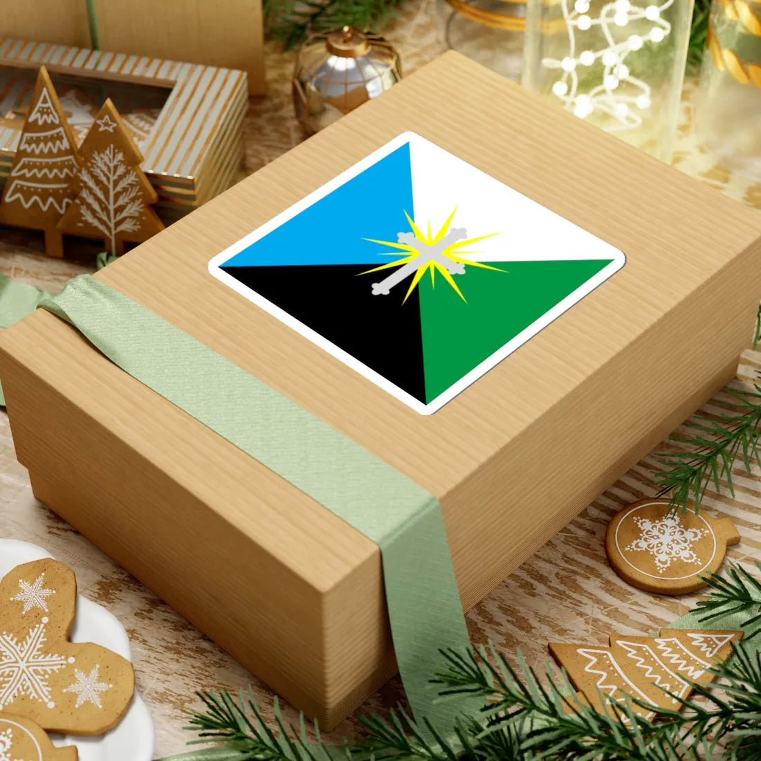 Flag of Boryslav (Ukraine) STICKER Vinyl Kiss-Cut Decal - The Sticker Space