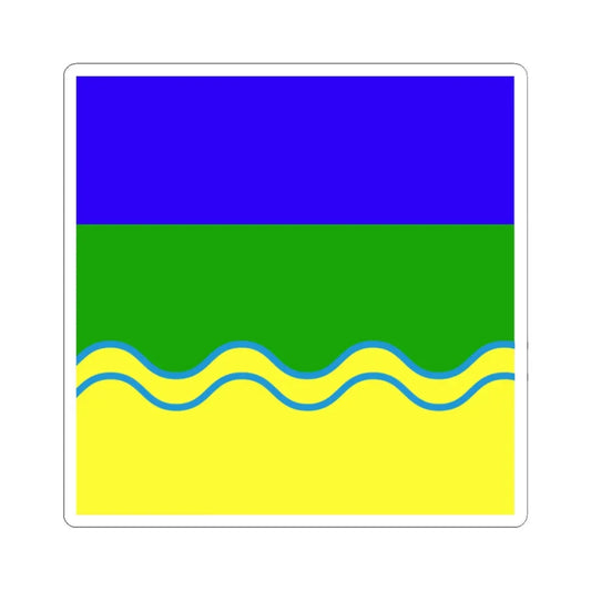 Flag of Borzna Ukraine (Ukraine) STICKER Vinyl Kiss-Cut Decal 2 Inch White - The Sticker Space