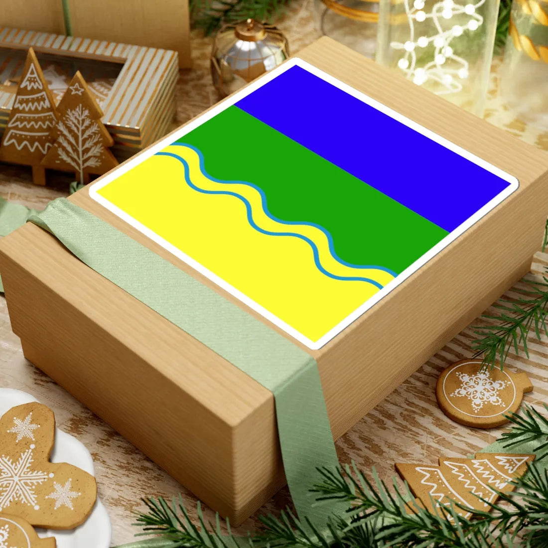 Flag of Borzna Ukraine (Ukraine) STICKER Vinyl Kiss-Cut Decal - The Sticker Space