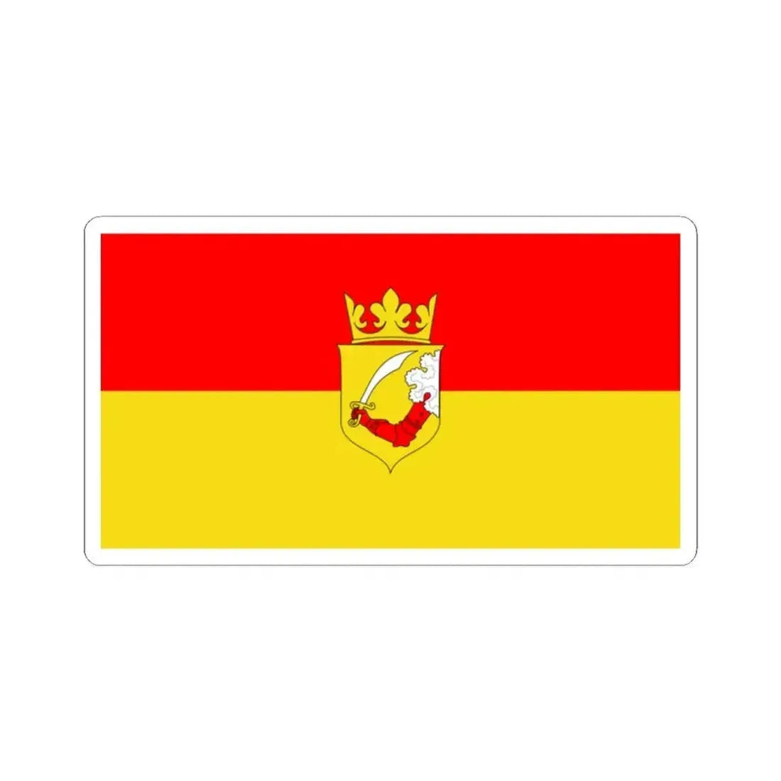Flag of Bosnia 1878-1908 (Bosnia and Herzegovina) STICKER Vinyl Kiss-Cut Decal 2 Inch White - The Sticker Space