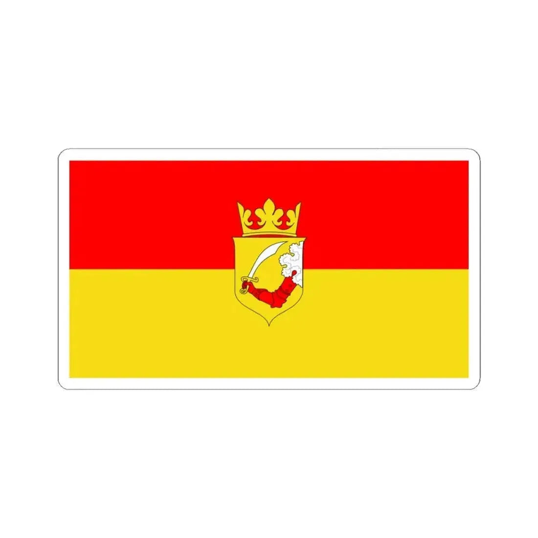 Flag of Bosnia 1878-1908 (Bosnia and Herzegovina) STICKER Vinyl Kiss-Cut Decal 3 Inch White - The Sticker Space