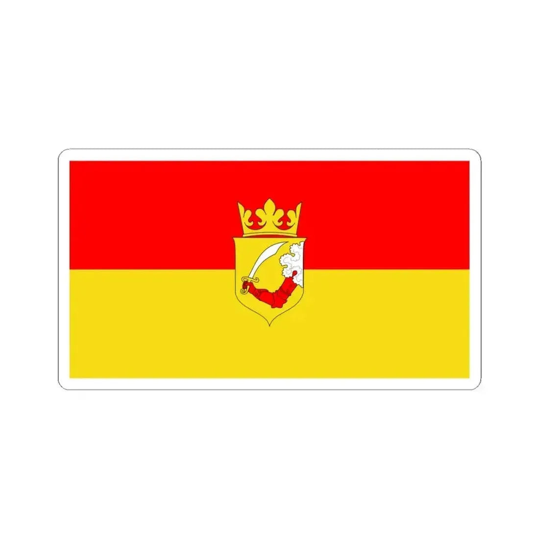 Flag of Bosnia 1878-1908 (Bosnia and Herzegovina) STICKER Vinyl Kiss-Cut Decal 4 Inch White - The Sticker Space