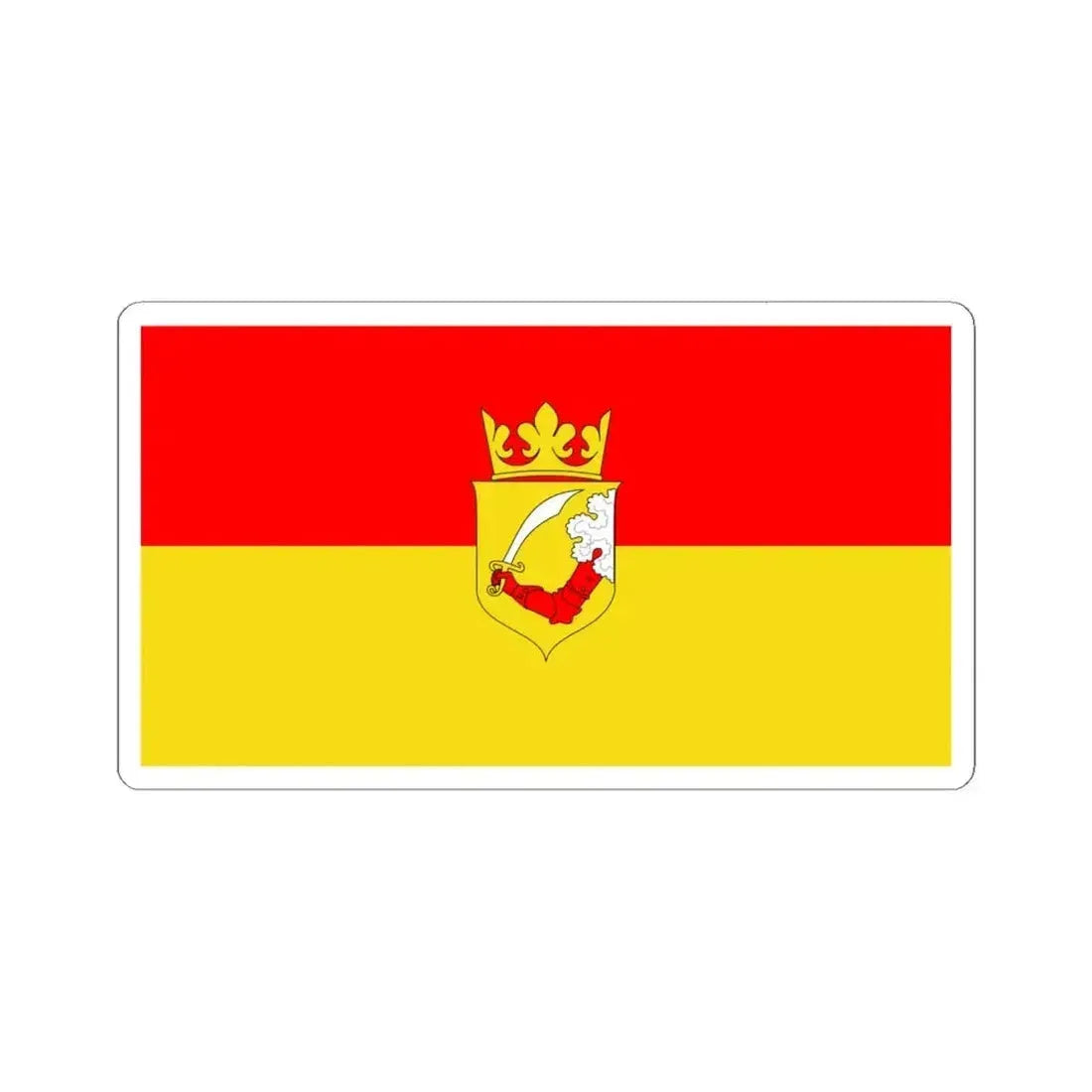 Flag of Bosnia 1878-1908 (Bosnia and Herzegovina) STICKER Vinyl Kiss-Cut Decal 6 Inch White - The Sticker Space