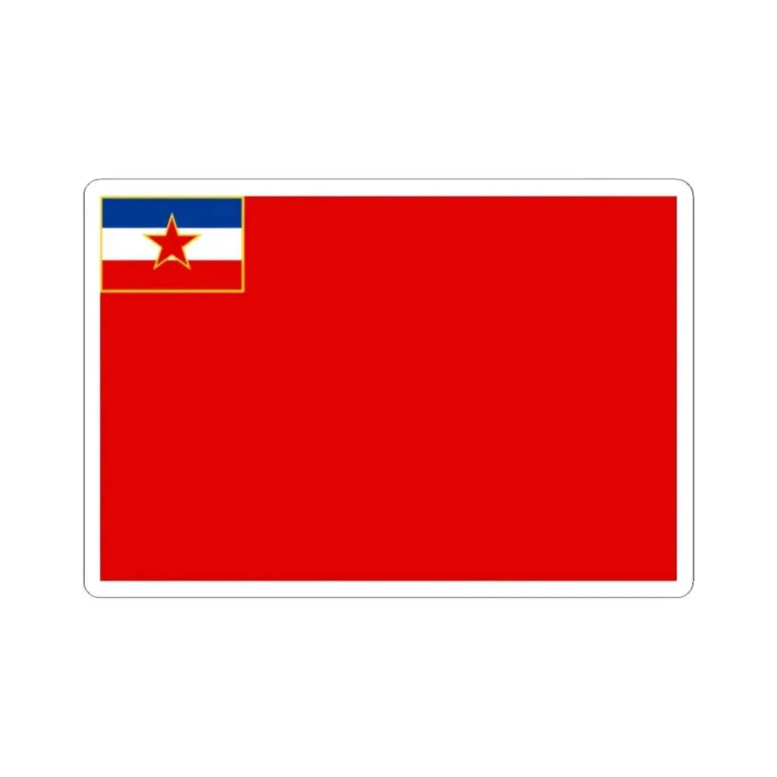 Flag of Bosnia and Herzegovina 1946-1992 3-2 (Bosnia and Herzegovina) STICKER Vinyl Kiss-Cut Decal 2 Inch White - The Sticker Space