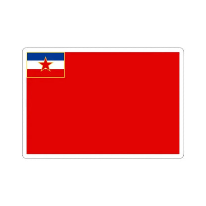 Flag of Bosnia and Herzegovina 1946-1992 3-2 (Bosnia and Herzegovina) STICKER Vinyl Kiss-Cut Decal 3 Inch White - The Sticker Space