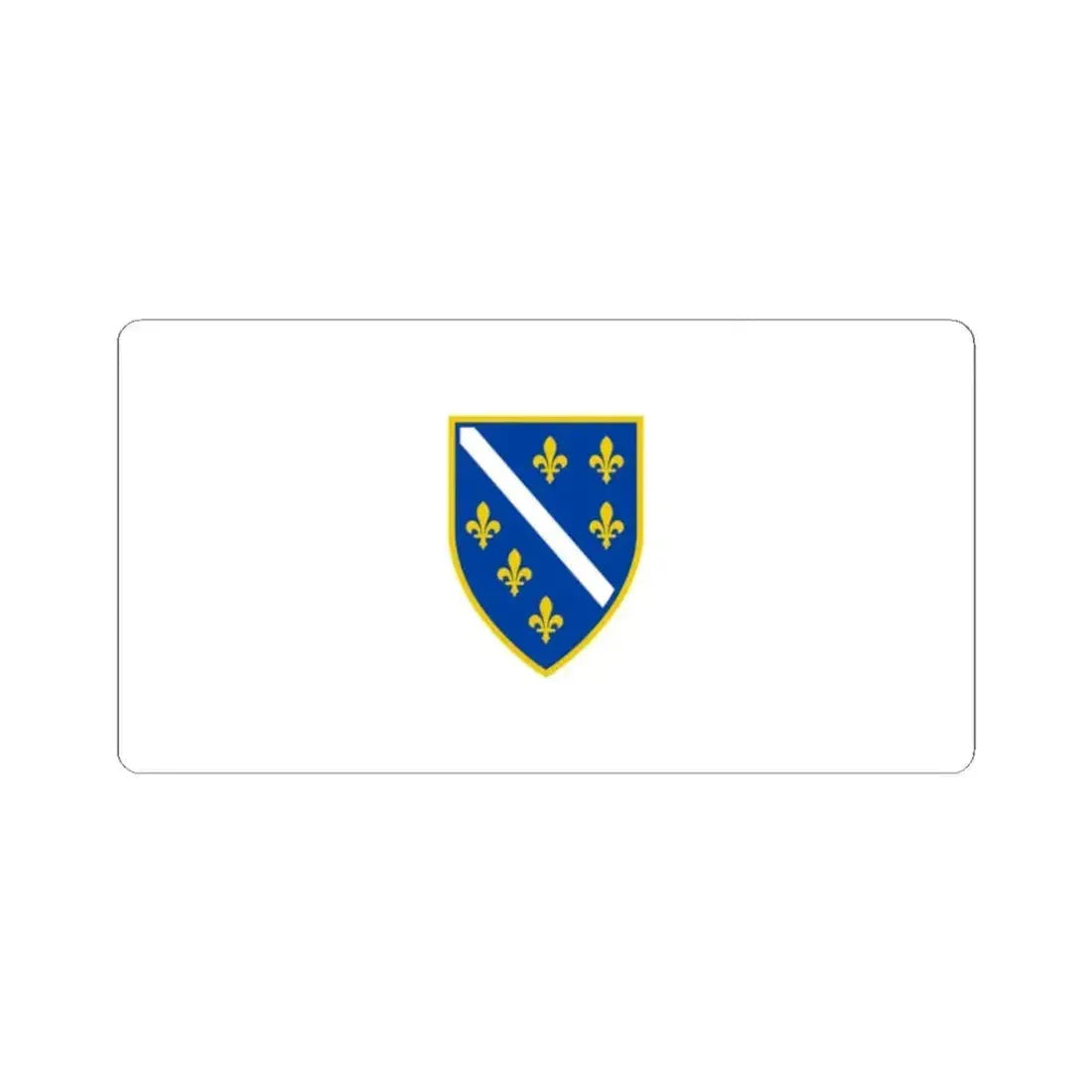 Flag of Bosnia and Herzegovina 1992-1998 (Bosnia and Herzegovina) STICKER Vinyl Kiss-Cut Decal 2 Inch White - The Sticker Space