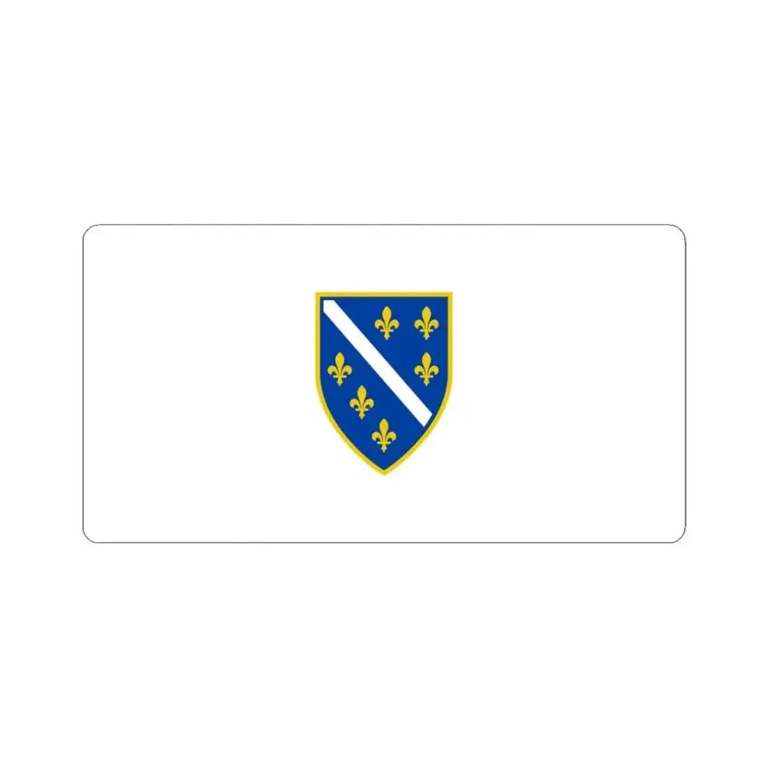 Flag of Bosnia and Herzegovina 1992-1998 (Bosnia and Herzegovina) STICKER Vinyl Kiss-Cut Decal 3 Inch White - The Sticker Space