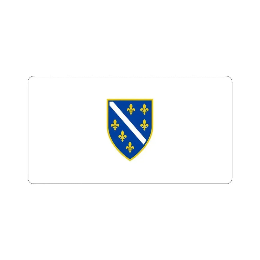 Flag of Bosnia and Herzegovina 1992-1998 (Bosnia and Herzegovina) STICKER Vinyl Kiss-Cut Decal 6 Inch White - The Sticker Space