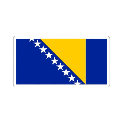 Flag of Bosnia and Herzegovina (Bosnia and Herzegovina) STICKER Vinyl Kiss-Cut Decal 2 Inch White - The Sticker Space