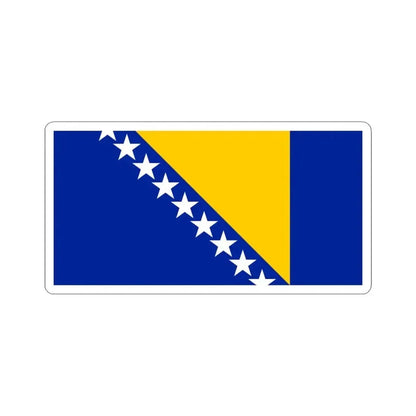 Flag of Bosnia and Herzegovina (Bosnia and Herzegovina) STICKER Vinyl Kiss-Cut Decal 6 Inch White - The Sticker Space