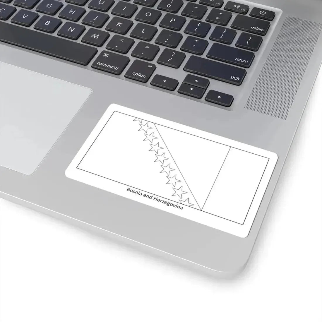 Flag of Bosnia and Herzegovina colouring page (Bosnia and Herzegovina) STICKER Vinyl Kiss-Cut Decal - The Sticker Space