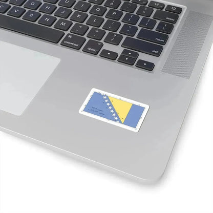 Flag of Bosnia and Herzegovina construction sheet (Bosnia and Herzegovina) STICKER Vinyl Kiss-Cut Decal - The Sticker Space
