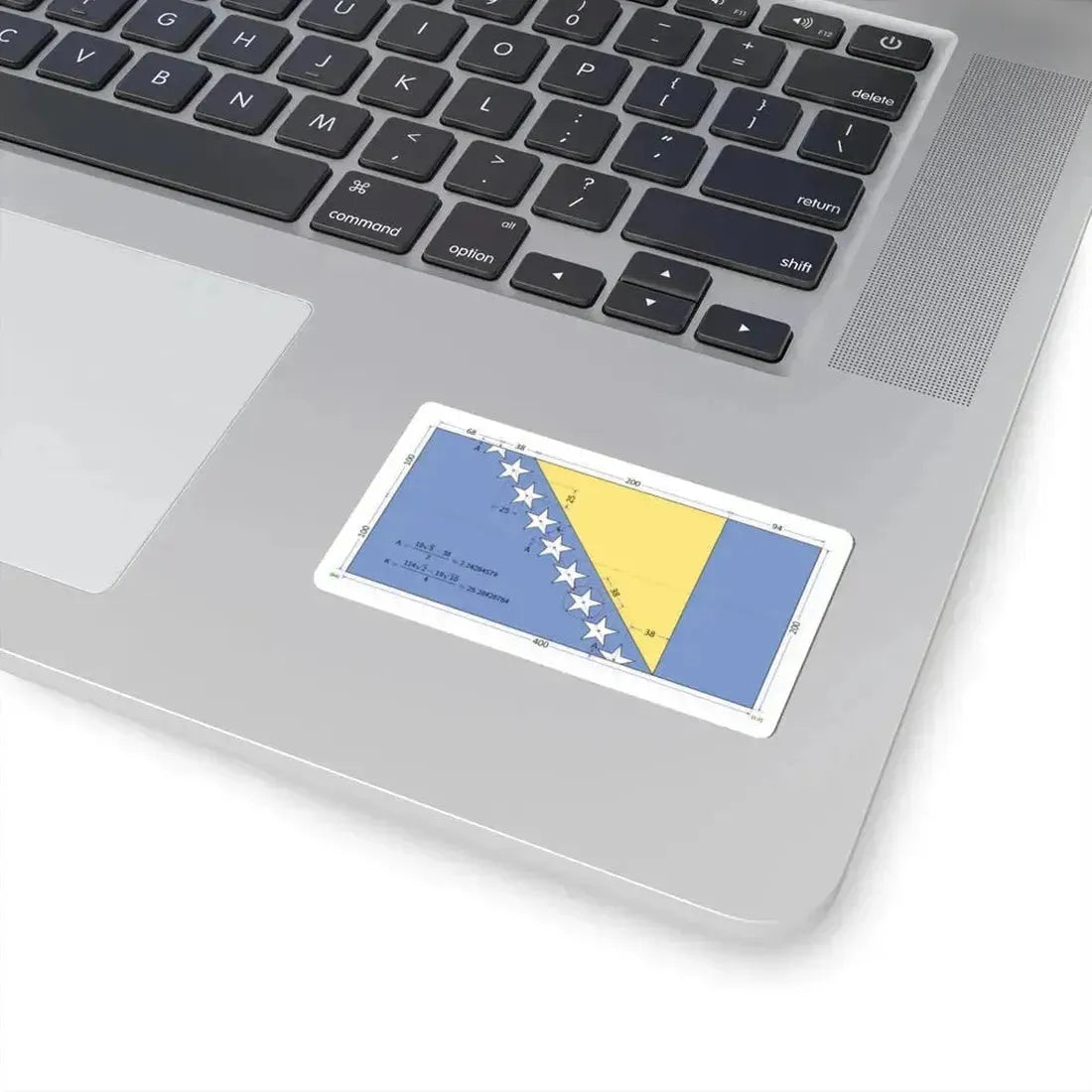 Flag of Bosnia and Herzegovina construction sheet (Bosnia and Herzegovina) STICKER Vinyl Kiss-Cut Decal - The Sticker Space