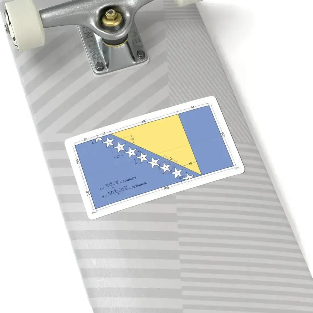 Flag of Bosnia and Herzegovina construction sheet (Bosnia and Herzegovina) STICKER Vinyl Kiss-Cut Decal - The Sticker Space