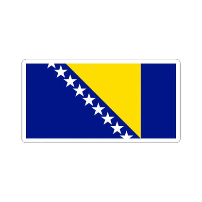 Flag of Bosnia and Herzegovina Pantone (Bosnia and Herzegovina) STICKER Vinyl Kiss-Cut Decal 3 Inch White - The Sticker Space