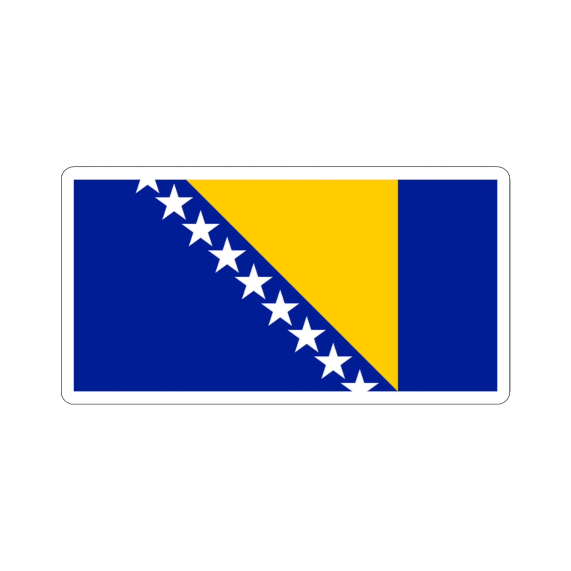 Flag of Bosnia and Herzegovina STICKER Vinyl Die-Cut Decal-2 Inch-The Sticker Space