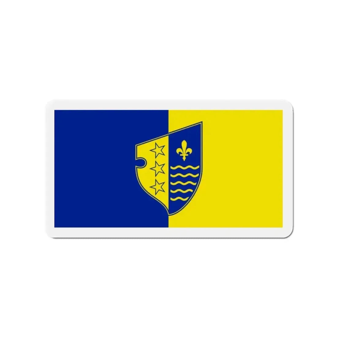 Flag of Bosnian Podrinje Canton Goražde Bosnia and Herzegovina - Refrigerator Magnet 2 Inch - The Sticker Space