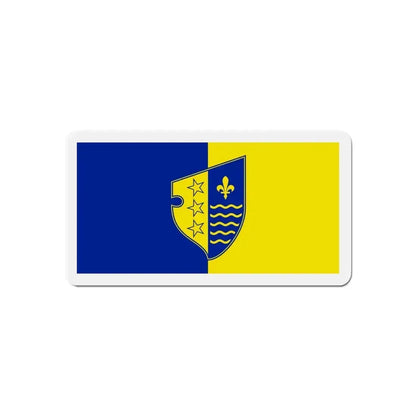 Flag of Bosnian Podrinje Canton Goražde Bosnia and Herzegovina - Refrigerator Magnet 3 Inch - The Sticker Space