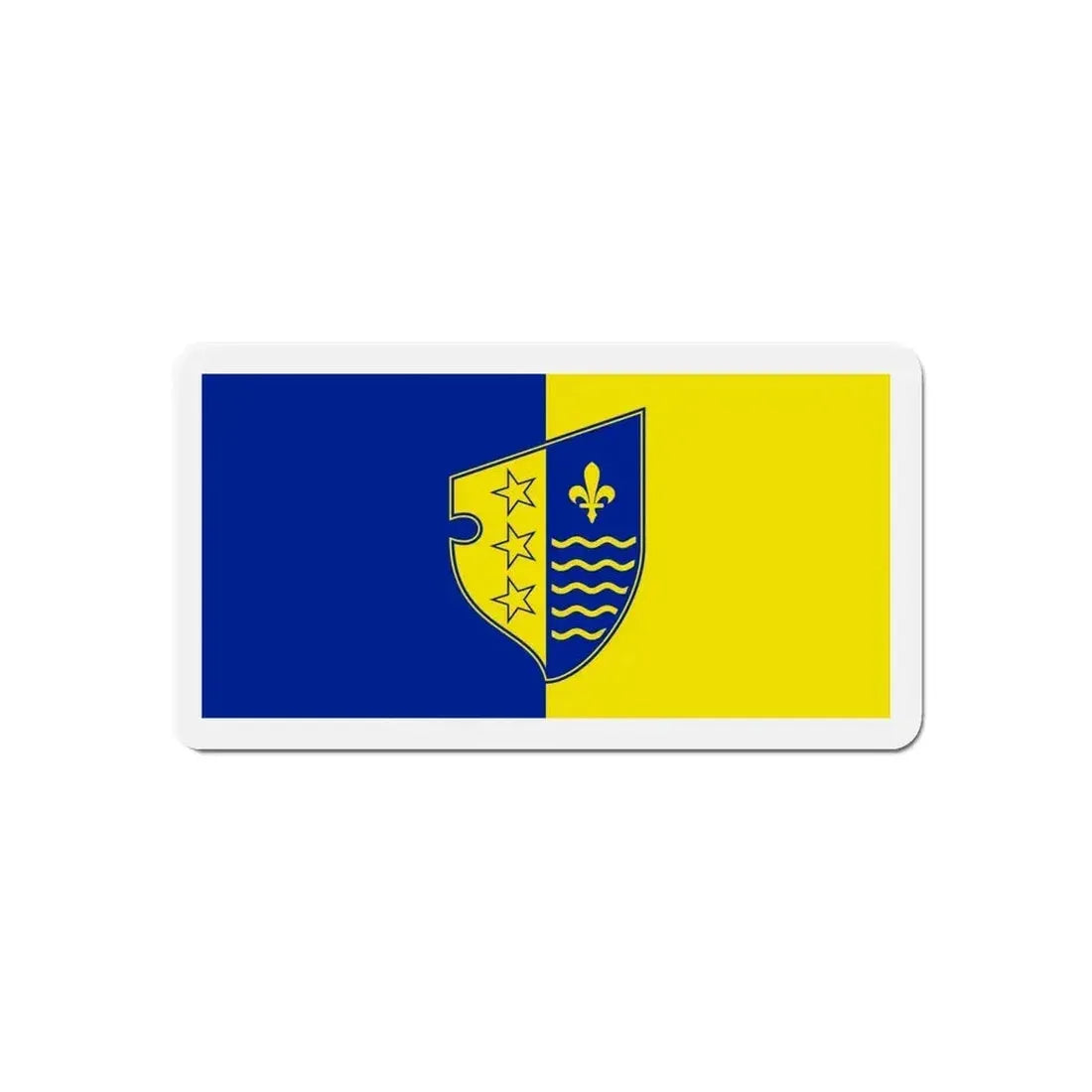 Flag of Bosnian Podrinje Canton Goražde Bosnia and Herzegovina - Refrigerator Magnet - The Sticker Space