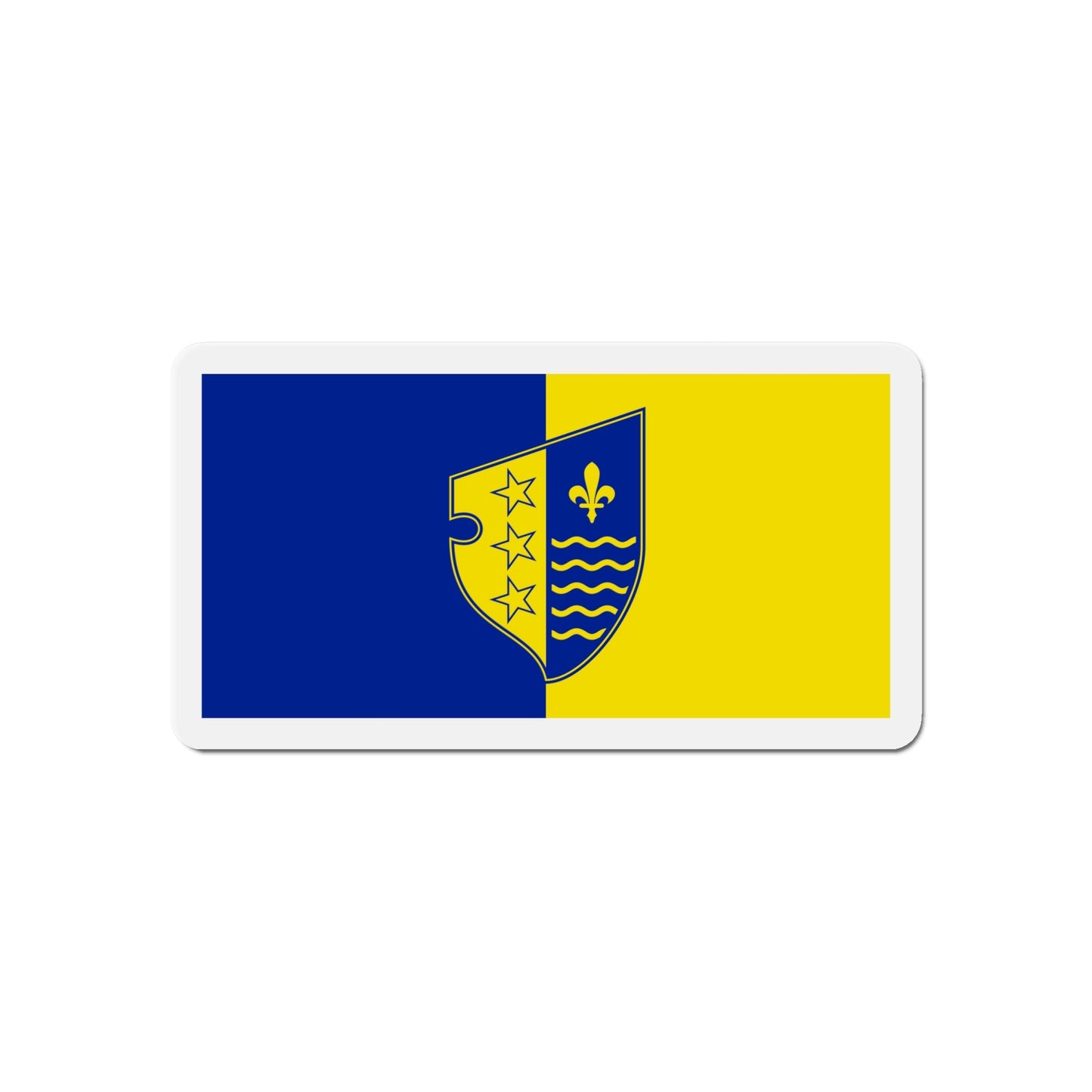 Flag of Bosnian Podrinje Canton Goražde Bosnia and Herzegovina - Die-Cut Magnet-6 × 6"-The Sticker Space