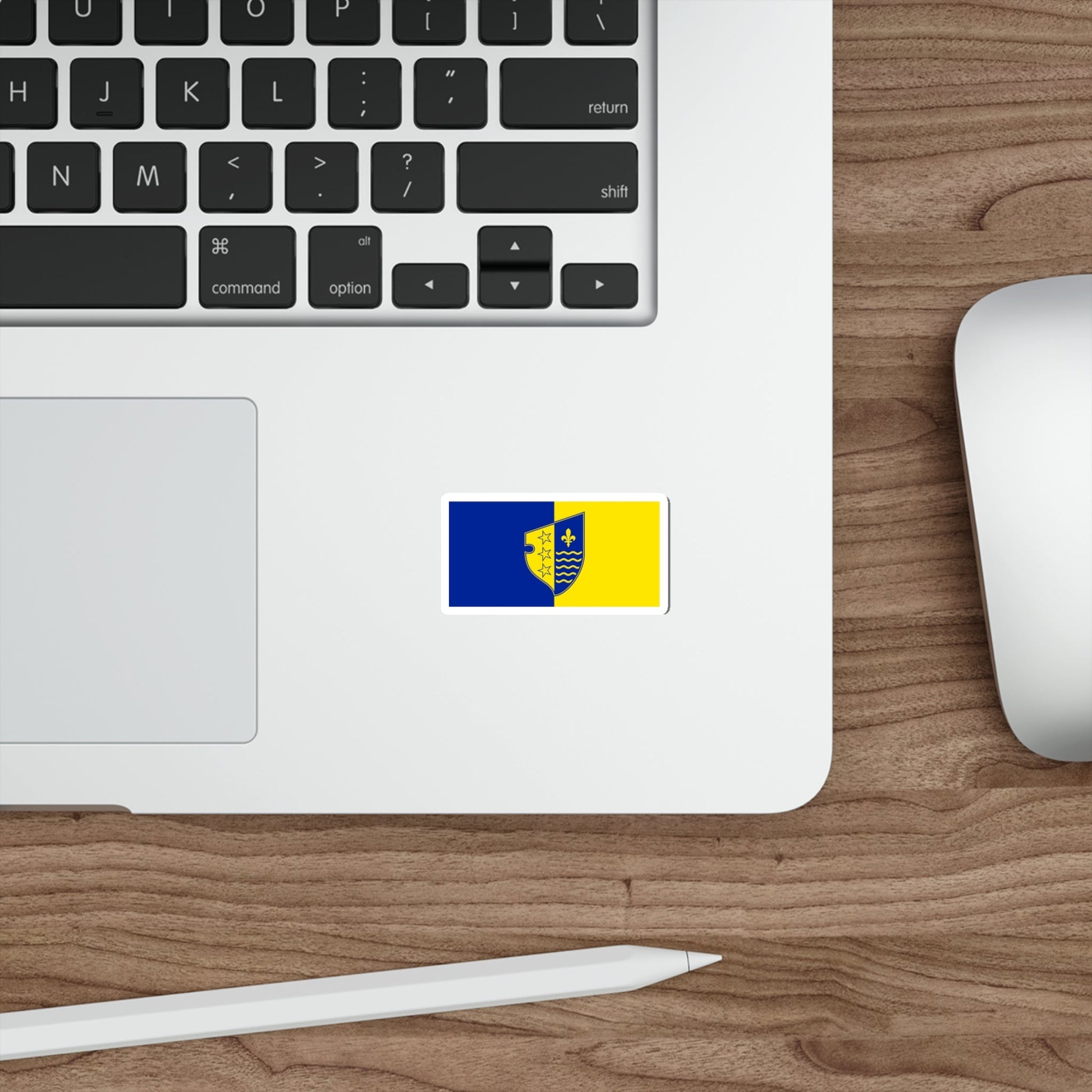 Flag of Bosnian Podrinje Canton Goražde Bosnia and Herzegovina STICKER Vinyl Die-Cut Decal-The Sticker Space