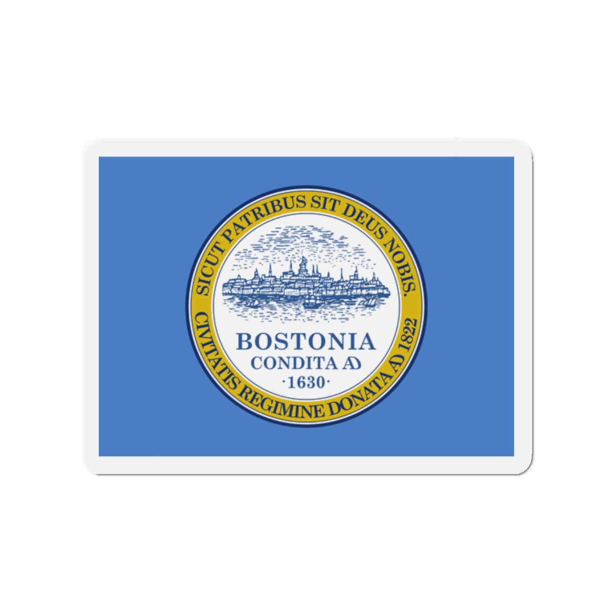 Flag of Boston - Die-Cut Magnet-2" x 2"-The Sticker Space