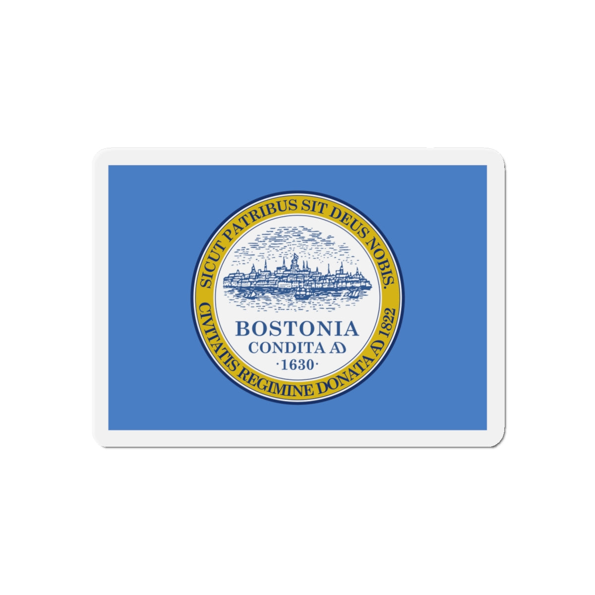 Flag of Boston - Die-Cut Magnet-5" x 5"-The Sticker Space