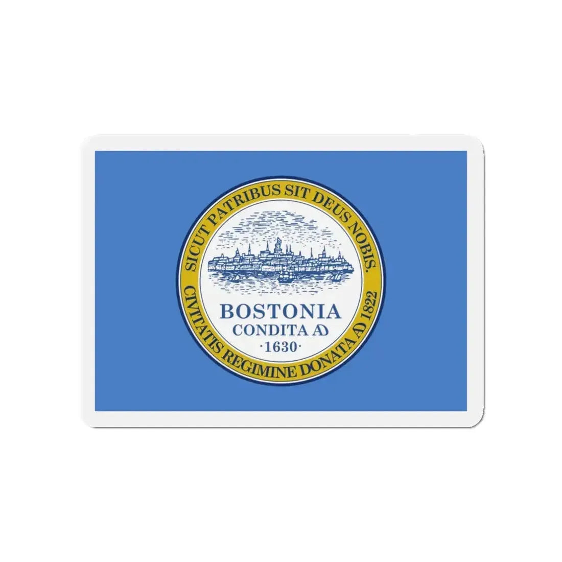 Flag of Boston - Refrigerator Magnet 3 Inch - The Sticker Space