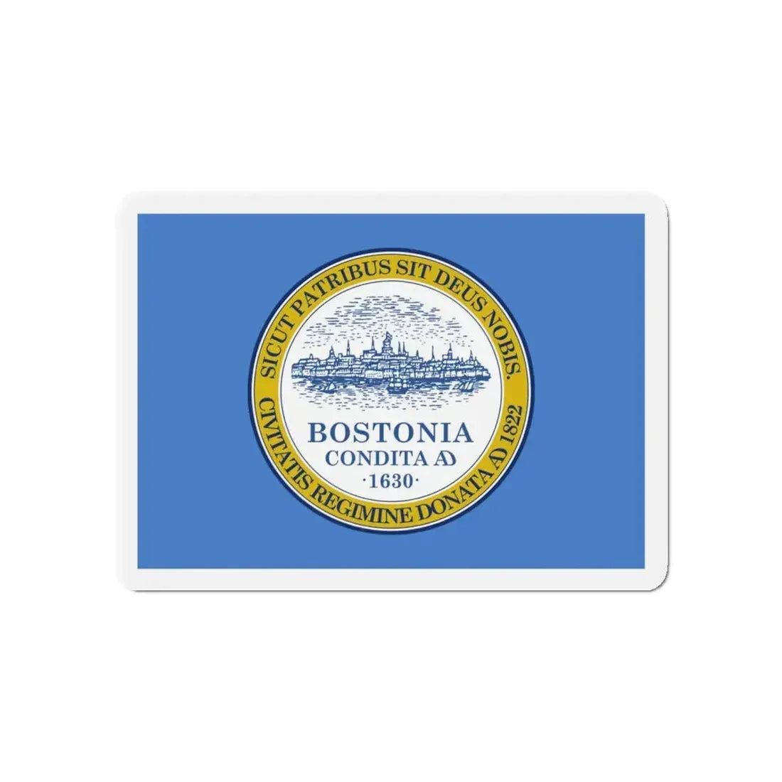 Flag of Boston - Refrigerator Magnet 4 Inch - The Sticker Space