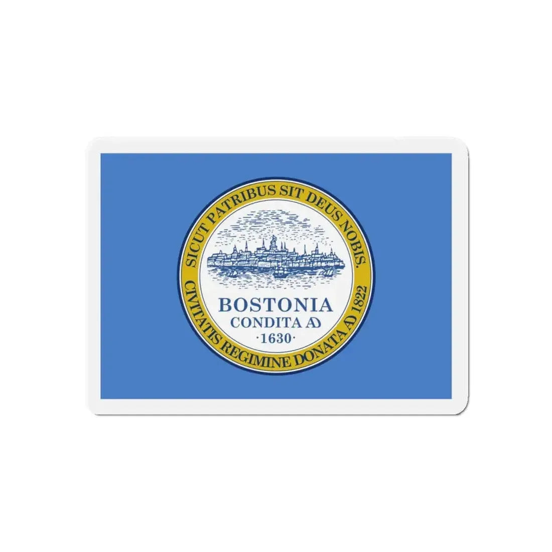 Flag of Boston - Refrigerator Magnet 5 Inch - The Sticker Space
