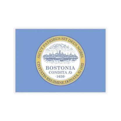 Flag of Boston - STICKER Vinyl Kiss-Cut Decal 2 Inch Transparent - The Sticker Space