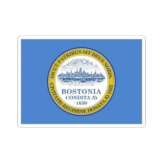 Flag of Boston - STICKER Vinyl Kiss-Cut Decal 2 Inch White - The Sticker Space