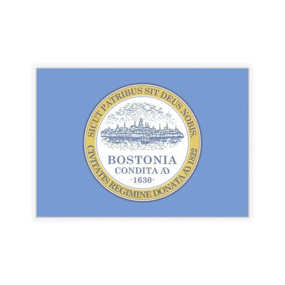 Flag of Boston - STICKER Vinyl Kiss-Cut Decal 3 Inch Transparent - The Sticker Space