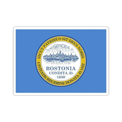 Flag of Boston - STICKER Vinyl Kiss-Cut Decal 3 Inch White - The Sticker Space