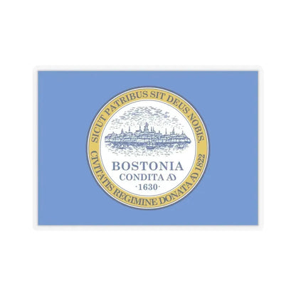 Flag of Boston - STICKER Vinyl Kiss-Cut Decal 4 Inch Transparent - The Sticker Space