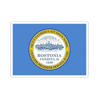 Flag of Boston - STICKER Vinyl Kiss-Cut Decal 4 Inch White - The Sticker Space