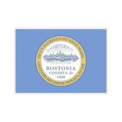 Flag of Boston - STICKER Vinyl Kiss-Cut Decal 6 Inch Transparent - The Sticker Space