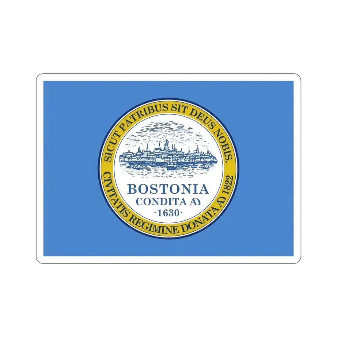 Flag of Boston USA STICKER Vinyl Die-Cut Decal - The Sticker Space