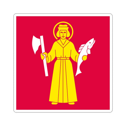 Flag of Botkyrka (Sweden) STICKER Vinyl Kiss-Cut Decal 3 Inch White - The Sticker Space