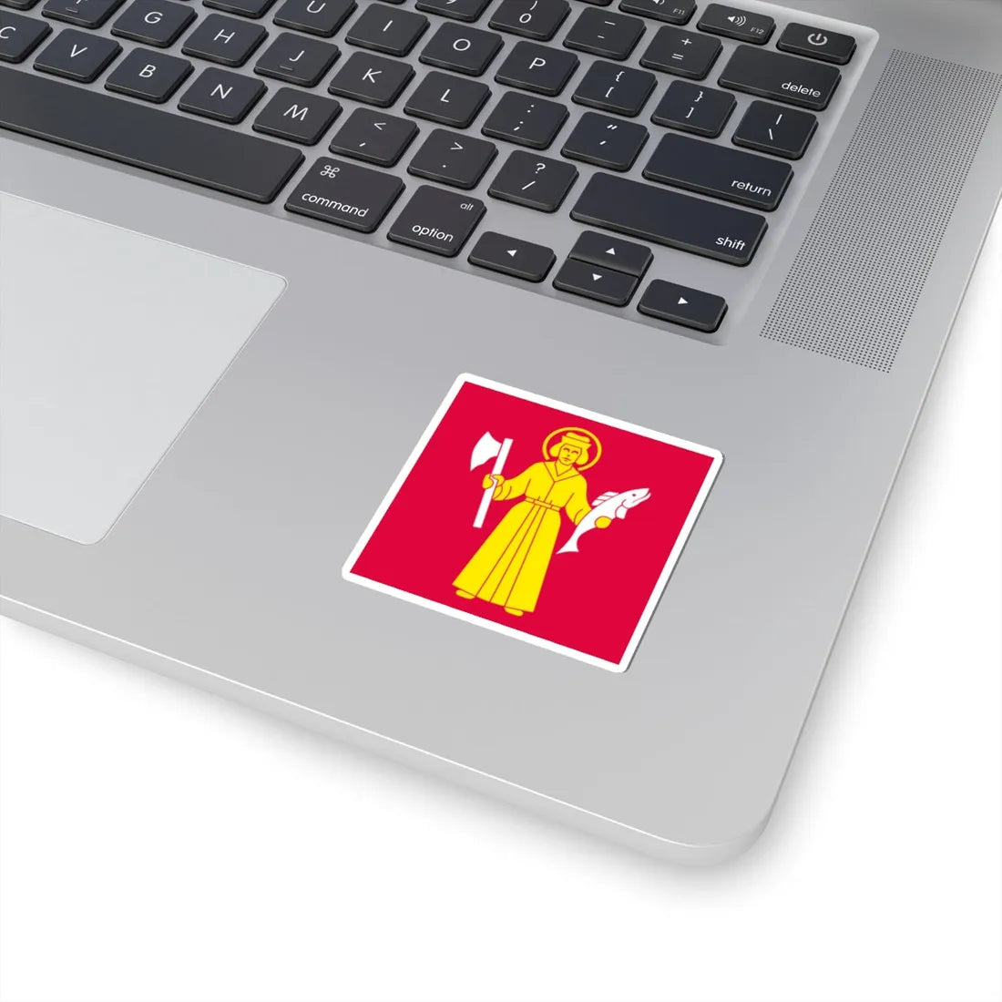 Flag of Botkyrka (Sweden) STICKER Vinyl Kiss-Cut Decal - The Sticker Space