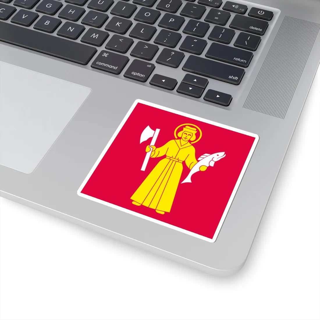 Flag of Botkyrka (Sweden) STICKER Vinyl Kiss-Cut Decal - The Sticker Space