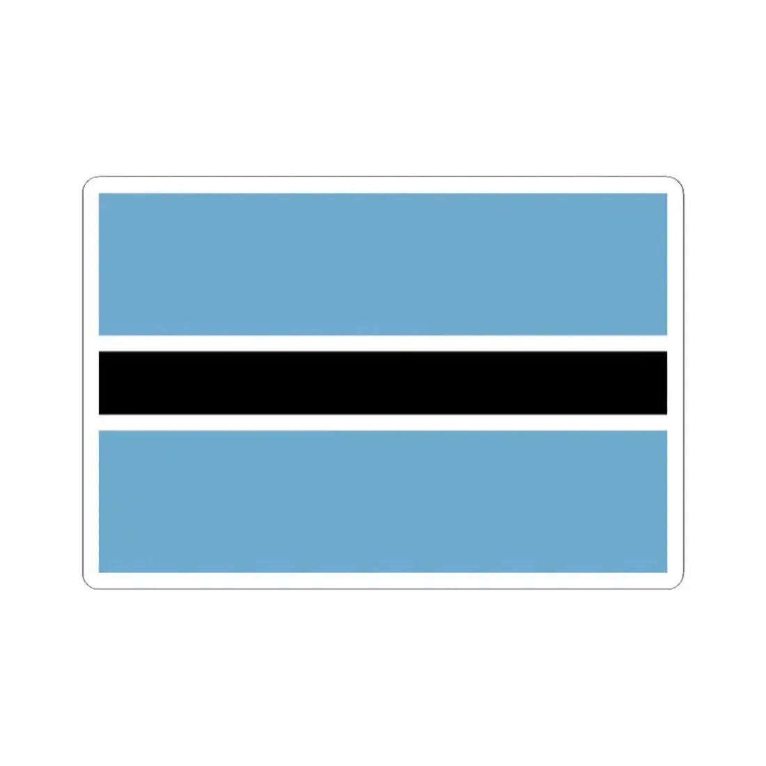 Flag of Botswana (Botswana) STICKER Vinyl Kiss-Cut Decal 2 Inch White - The Sticker Space