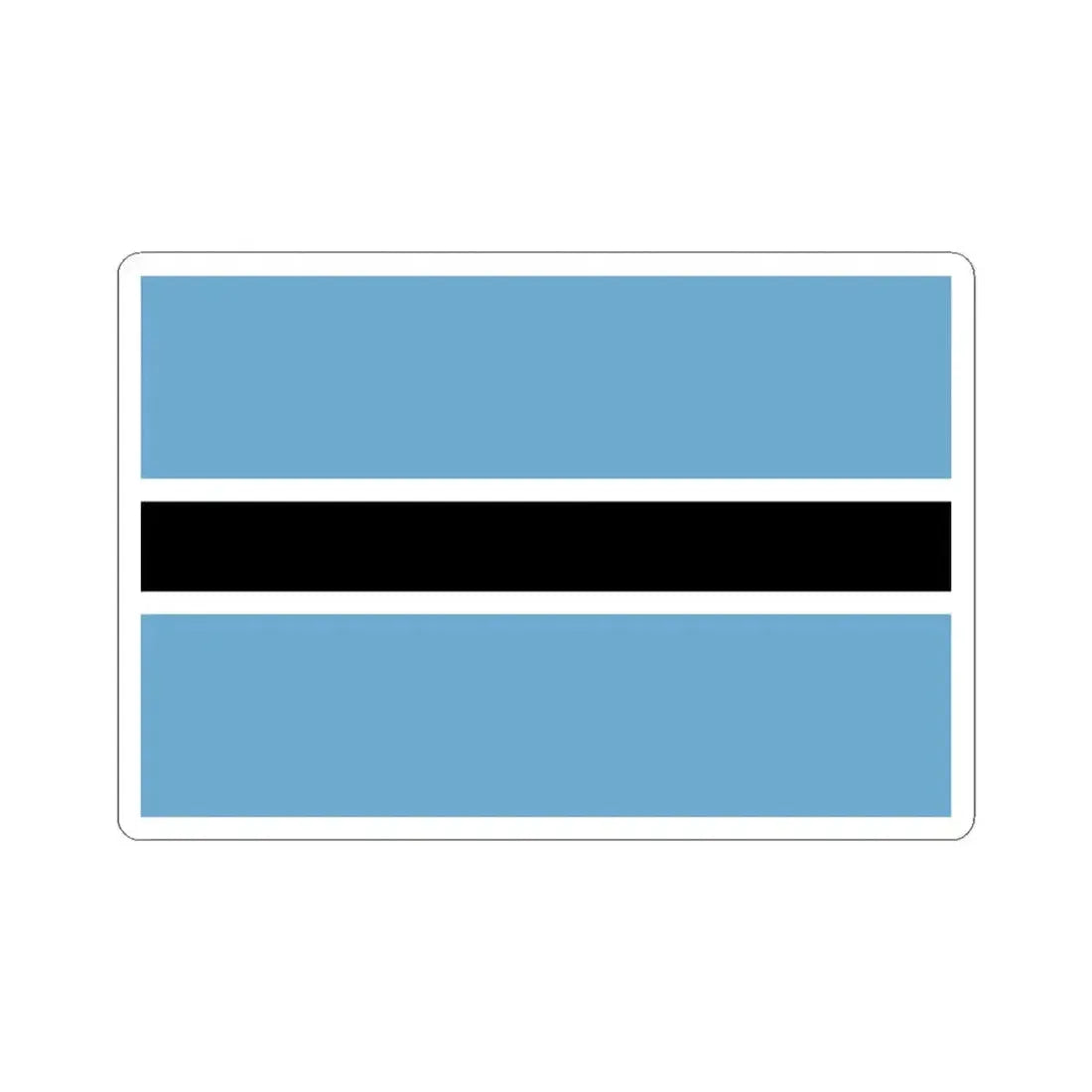 Flag of Botswana (Botswana) STICKER Vinyl Kiss-Cut Decal 3 Inch White - The Sticker Space