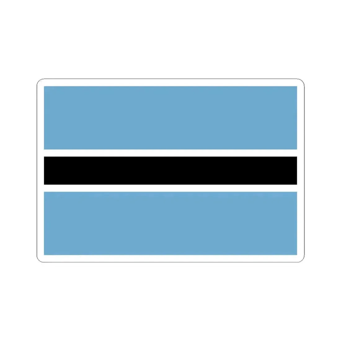 Flag of Botswana (Botswana) STICKER Vinyl Kiss-Cut Decal 4 Inch White - The Sticker Space