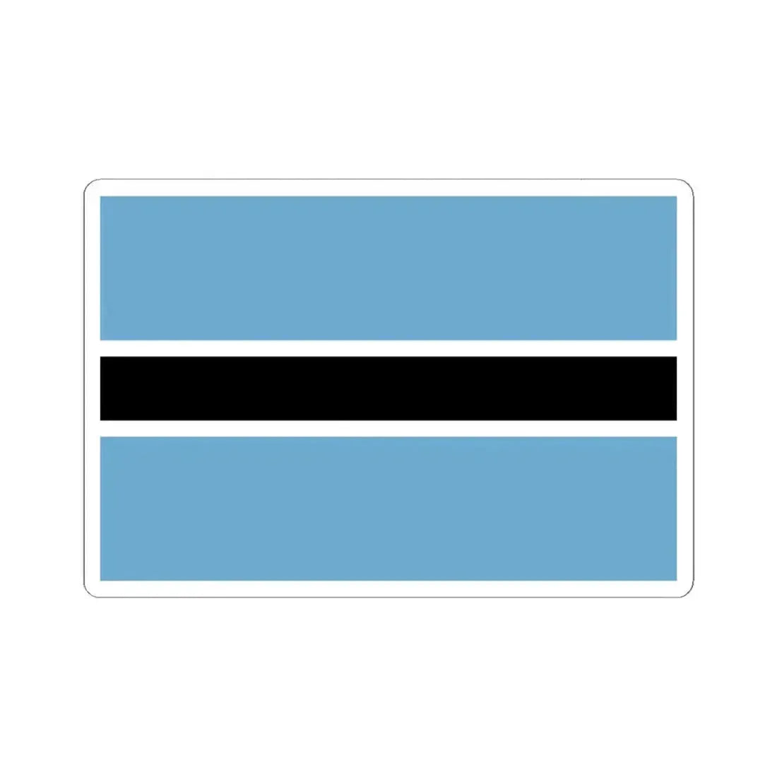 Flag of Botswana (Botswana) STICKER Vinyl Kiss-Cut Decal 6 Inch White - The Sticker Space