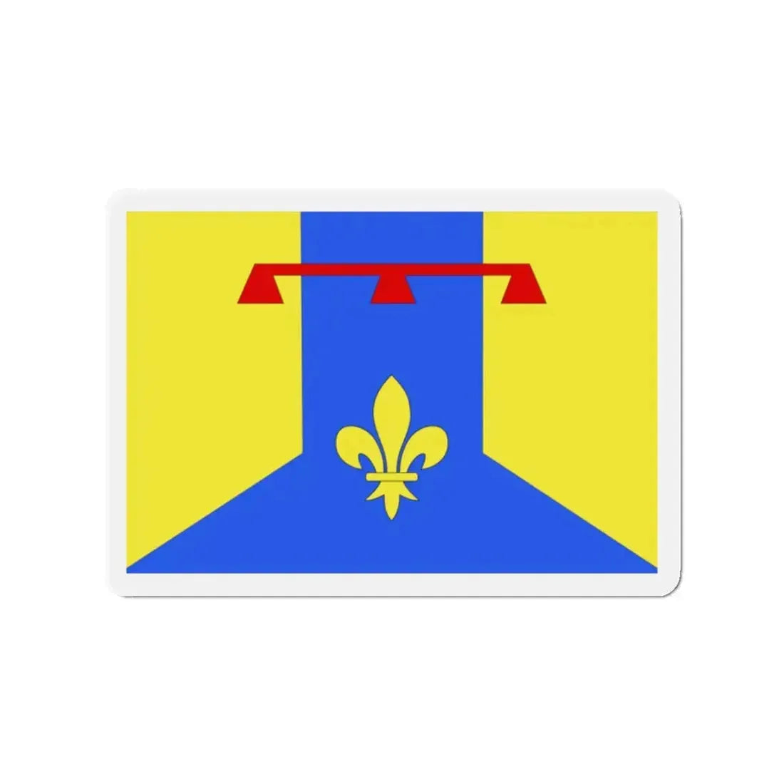 Flag of Bouches du Rhône France 2 - Refrigerator Magnet 2 Inch - The Sticker Space