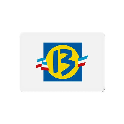 Flag of Bouches du Rhône France - Refrigerator Magnet 2 Inch - The Sticker Space