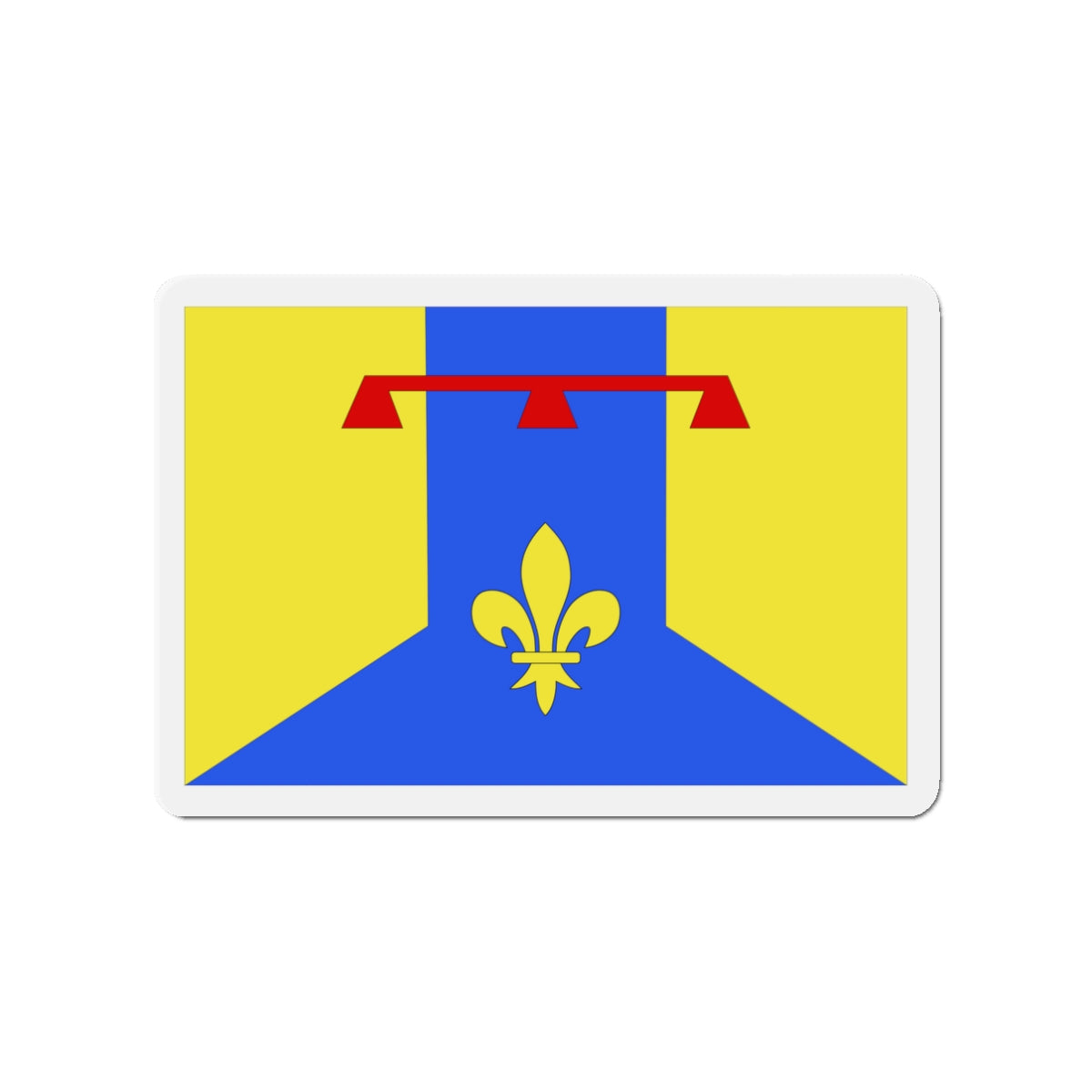 Flag of Bouches du Rhône France 2 - Die-Cut Magnet-3" x 3"-The Sticker Space